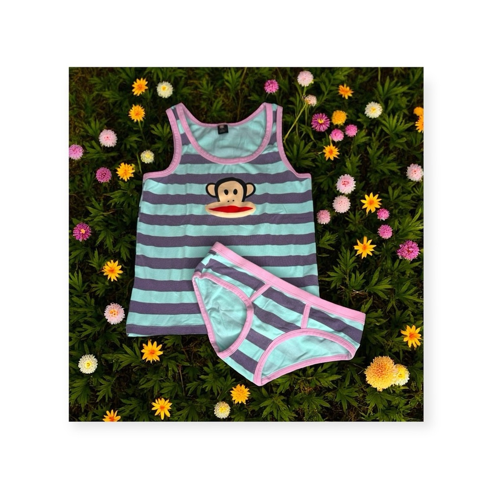 Vintage Y2K: Paul Frank ❤︎︎ Small Paul Intimates Striped Julius PJs ❤︎︎ 8 10 12